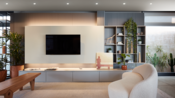 Home theater e salas de estar planejados